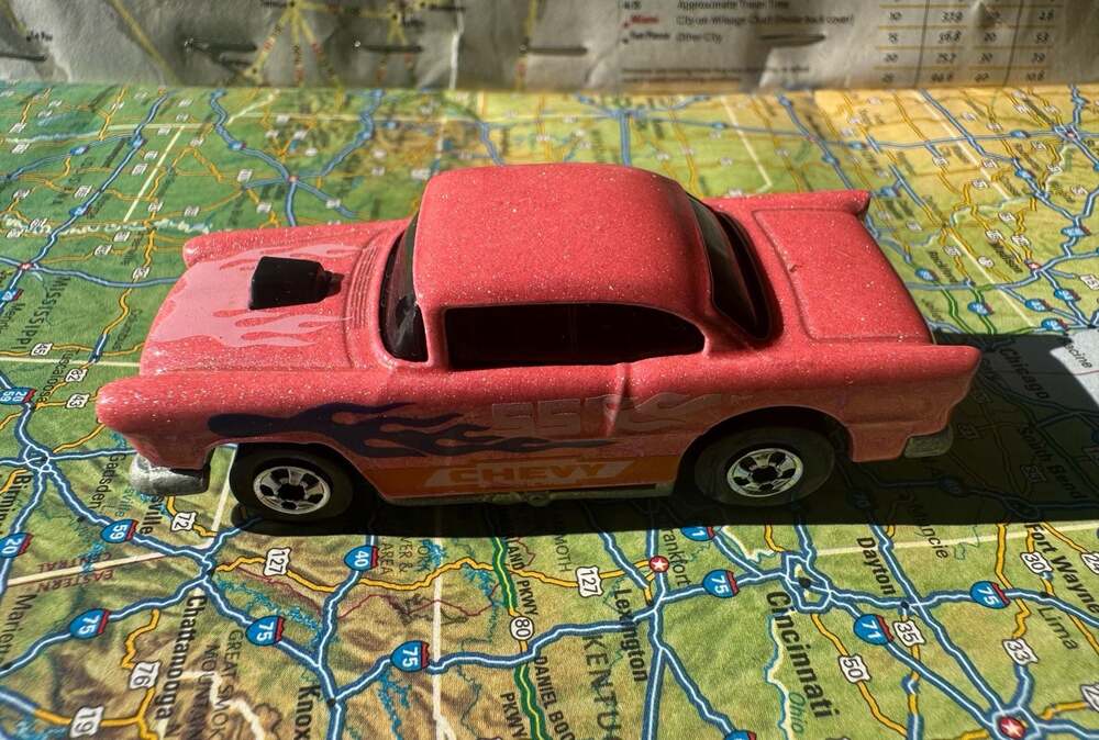 VINTAGE 1978 Hot Wheels 1955 Chevy Pink Sparkle Die-Cast Car